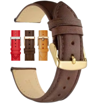 Pasek skórzany (eko) brązowy 20 mm