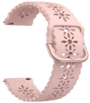 Pasek różowy haft 22mm