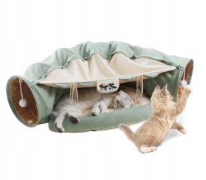 Tunel dla kota z legowiskiem