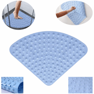 Mata półokrągła niebieska niebieska 65x65