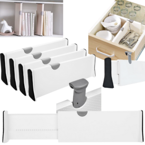 Zestaw 4 szt. organizerów do szuflady