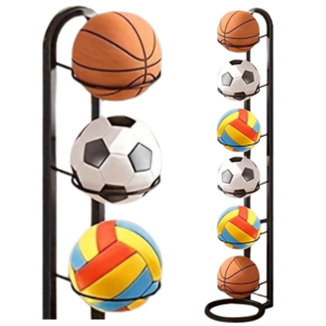 Stojak na 6 piłek czarny