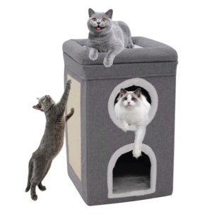 Domek dla kota 3 poziomowy składany drapak