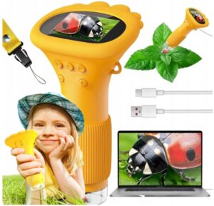 Mikroskop kieszonkowy dla dzieci żółty